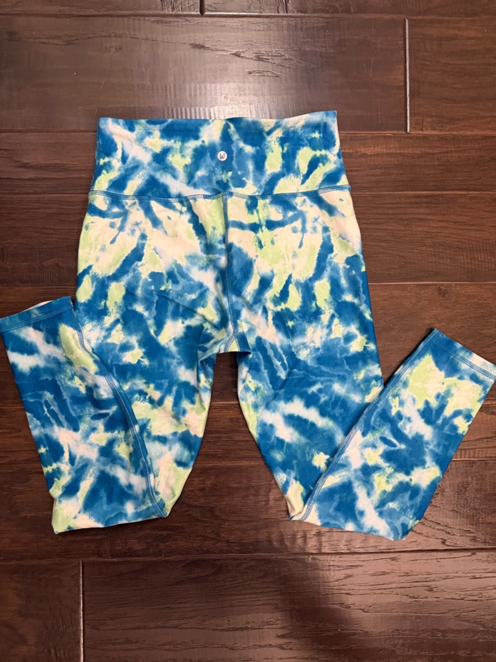 Wildfox Blue, Yellow & White Tie-Dye Leggings - Picture 9 of 12